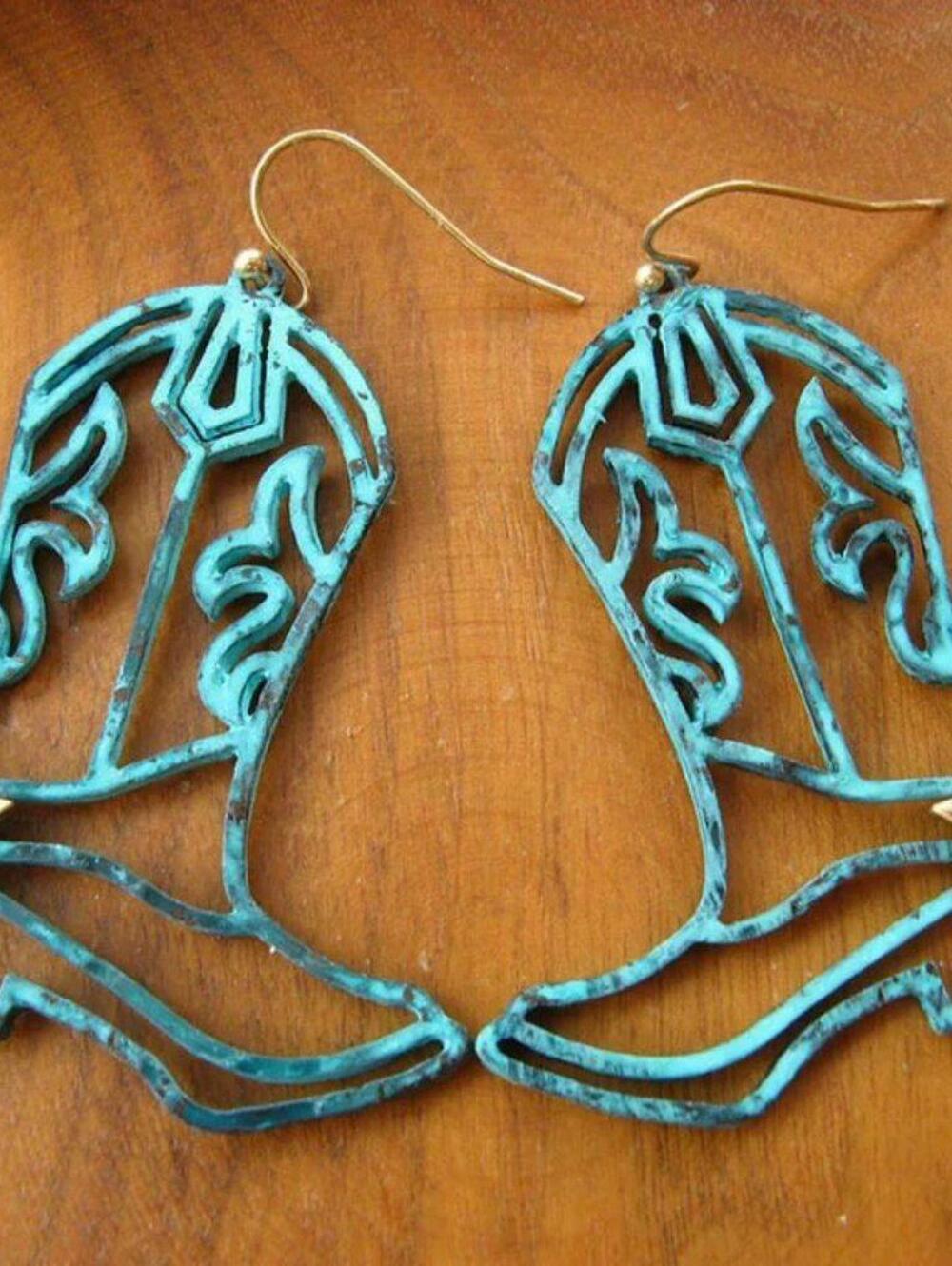 Cowboy Boots Dangle Earrings